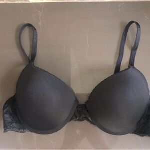 Izod Black Lace T-Shirt Bra size 34b new
